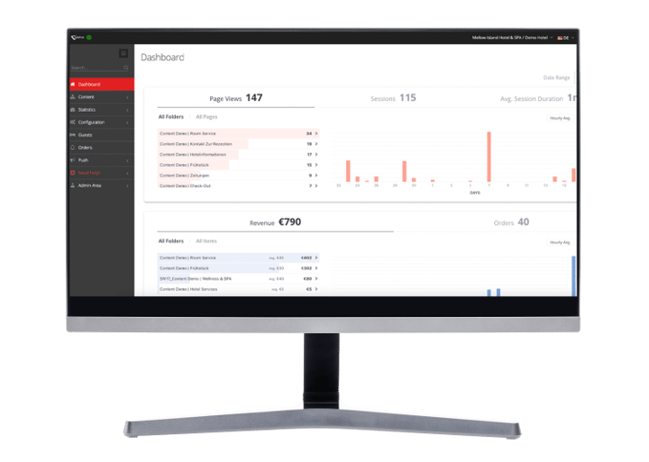 SuitePad Content Management System Screenshot
