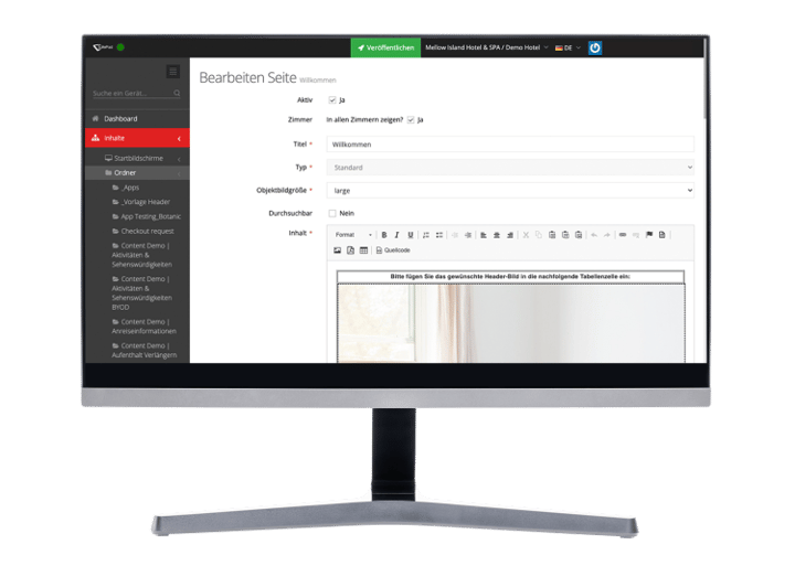 Admin Panel Seiteneditor