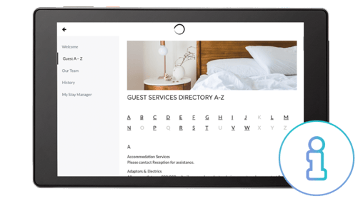 SuitePad In-Room Tablet Digital Guest Directory
