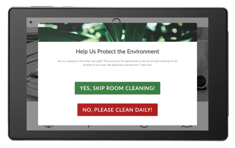 Green Option Mock-Up on a SuitePad tablet