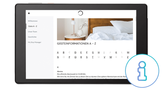 SuitePad Digitale Gästemappe Funktion