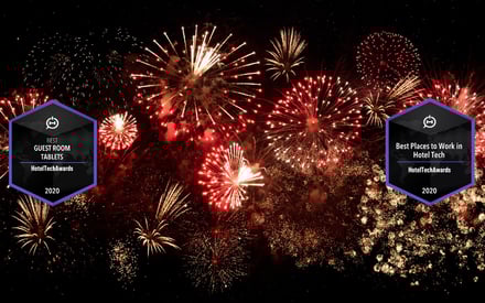 Fireworks and Best Guest Room Tablet Badges