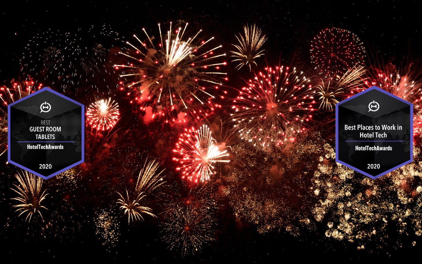 2020 Best Places to Work Badges with fireworks