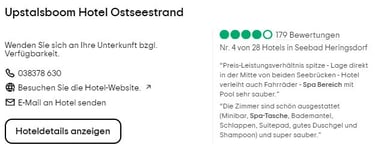 Bewertung eines Hotels auf Tripadvisor
