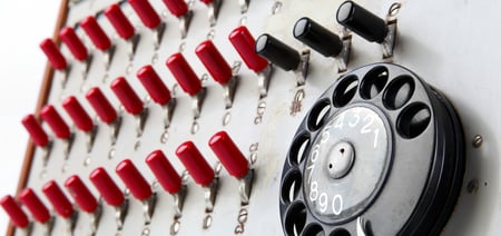 old PBX phone system stock image