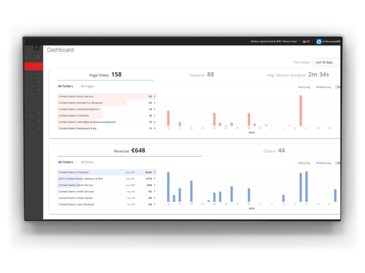 SuitePad Content-Management-System Screenshot