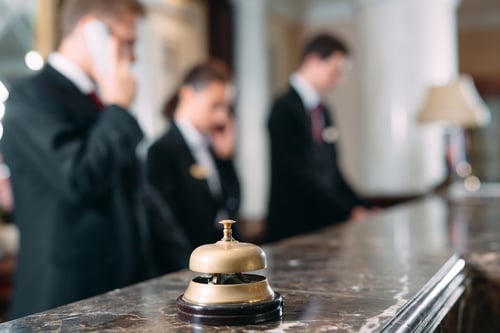 Reception image with a reception bell