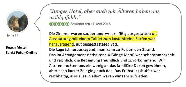 Mit SuitePad verbessern Häuser wie das Beach Motel St- Peter-Ording ihre TripAdvisor Bewertungen Mit SuitePad verbessern Häuser wie das Beach Motel St- Peter-Ording ihre TripAdvisor Bewertungen