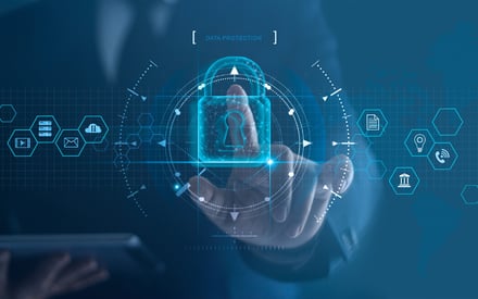 Finger pointing on a lock