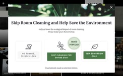 The Green Option Popup on a SuitePad tablet.