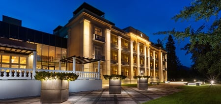 Hotel Aleksander Slovenia at night