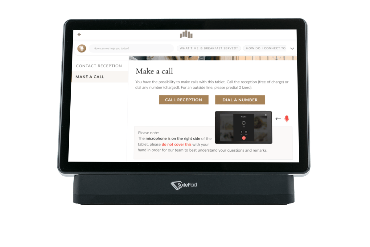 SuitePad In-Room-Tablet Mockup