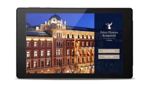 Palais Hansen Willkomen Bildschirm