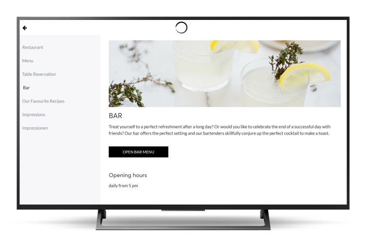 SuitePad Lobby Screen interface mock-up
