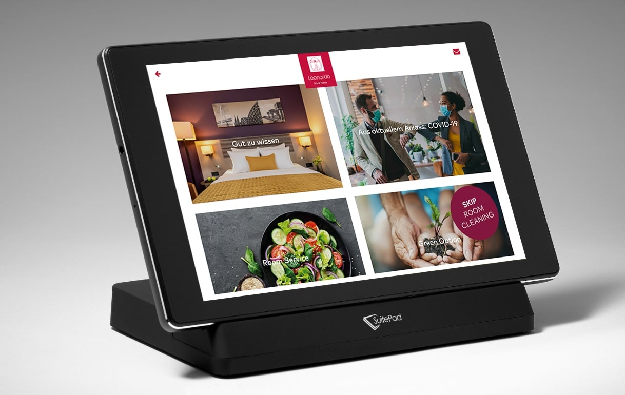 SuitePad Tablet im Leonardo Hotel_Kachelansicht
