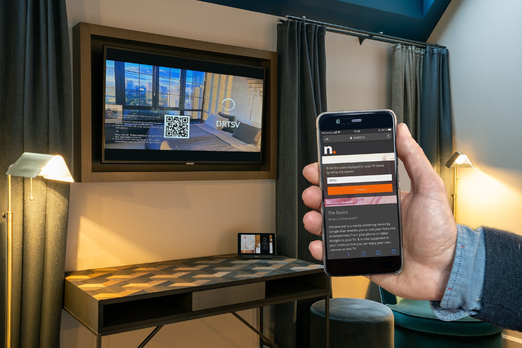 SuiteCast Streaming in einem Hotelzimmer