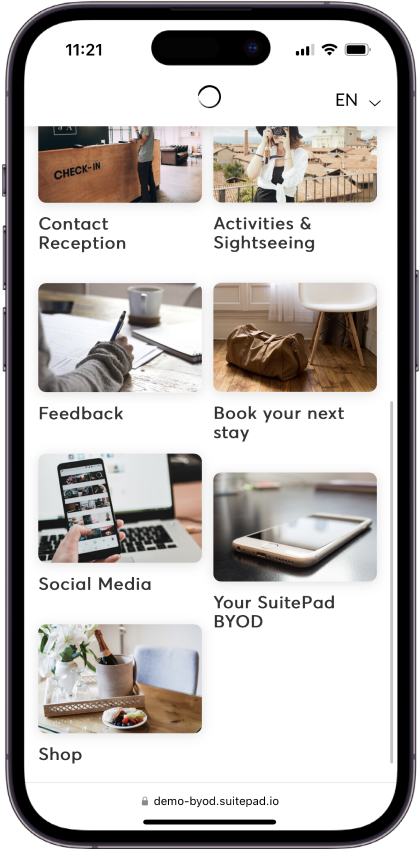 SuitePad BYOD Mockup Post-Stay