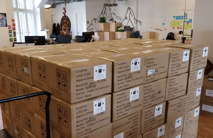SuitePad tablets logistics