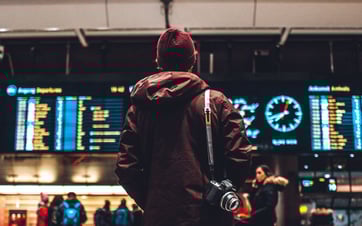 Traveler at the airport