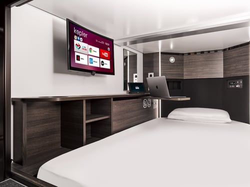 Kepler Club cabin with SuitePad device