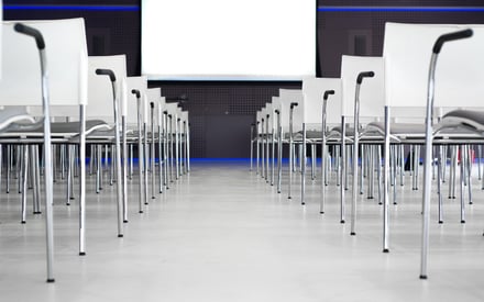 Empty conference room in a hotel