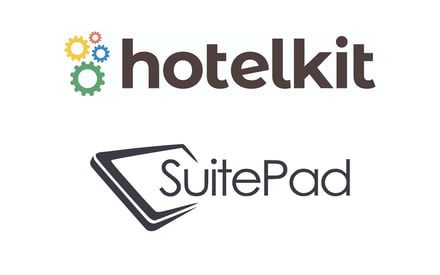 SuitePad and hotelkit logo on a white background
