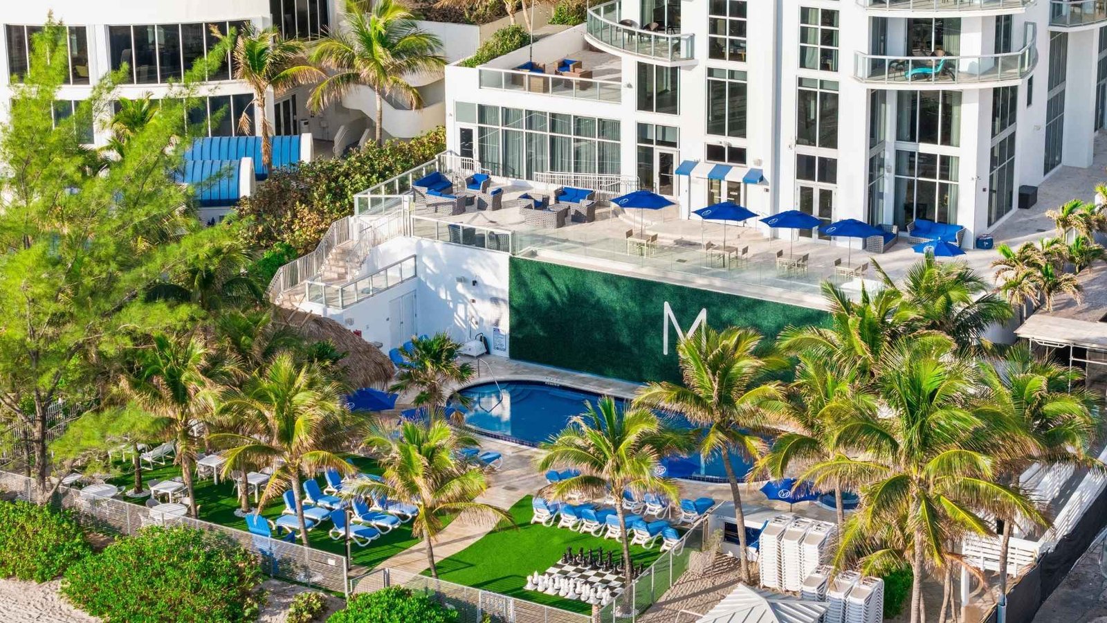 Marenas Hotel and Resort exterior with pool and building