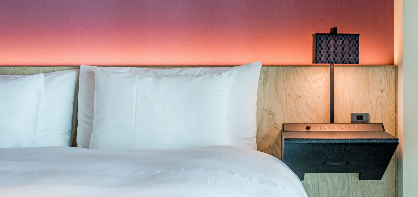 pink hotel room image