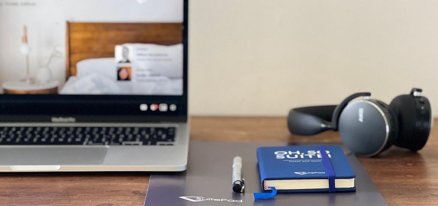 Webinar Set Up on table