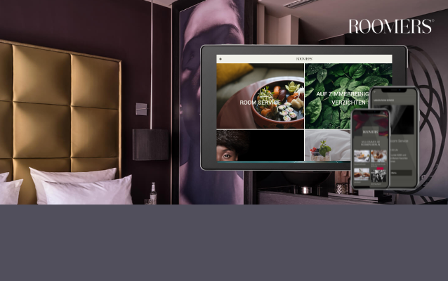 Roomers Case Study mit Tablet Installation für Navigation Highlight Lösung für  Hotel Chains