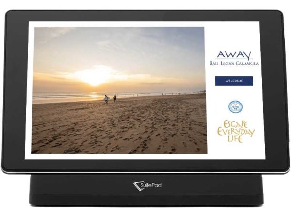 SuitePad welcome screen for Cross Hotels Bali