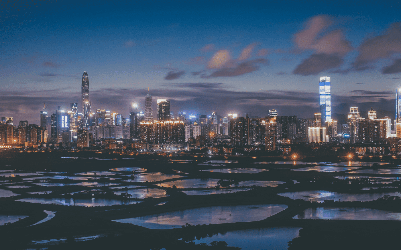 An image of Shenzhen at night 