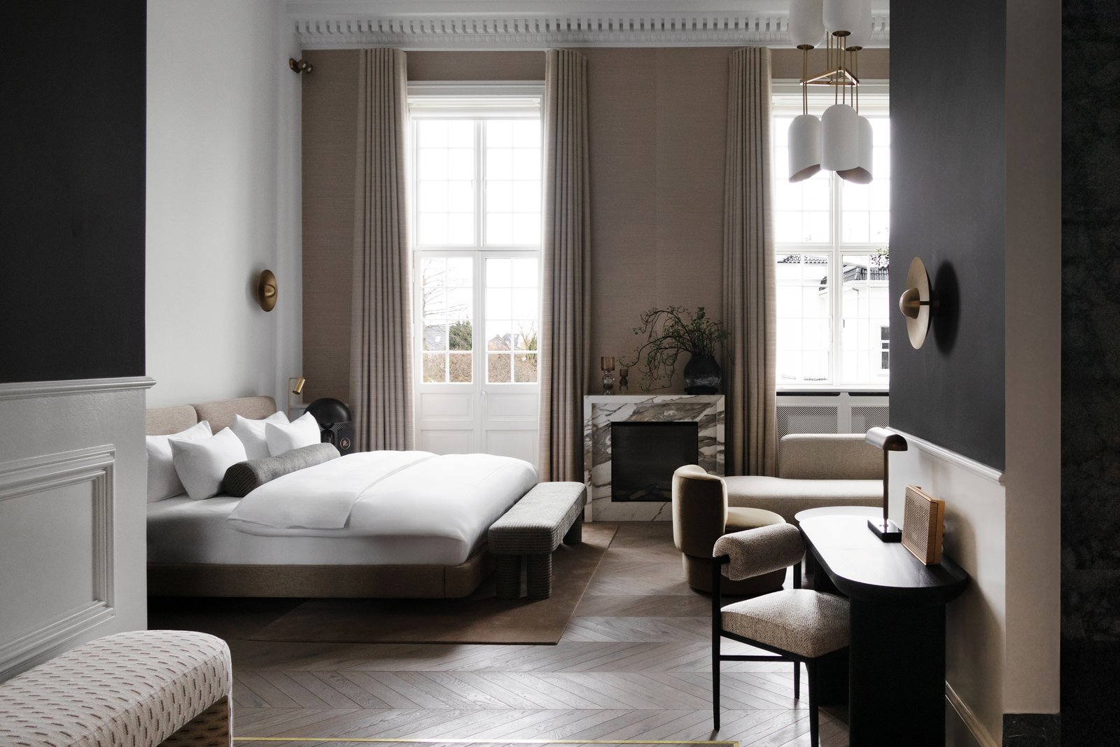 Park Lane Copenhagen guest room with the SuitePad in-room tablet on the nightstand