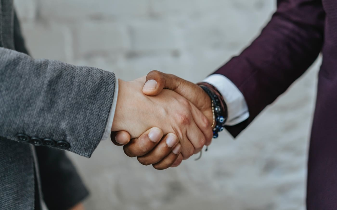 Two people shaking hands