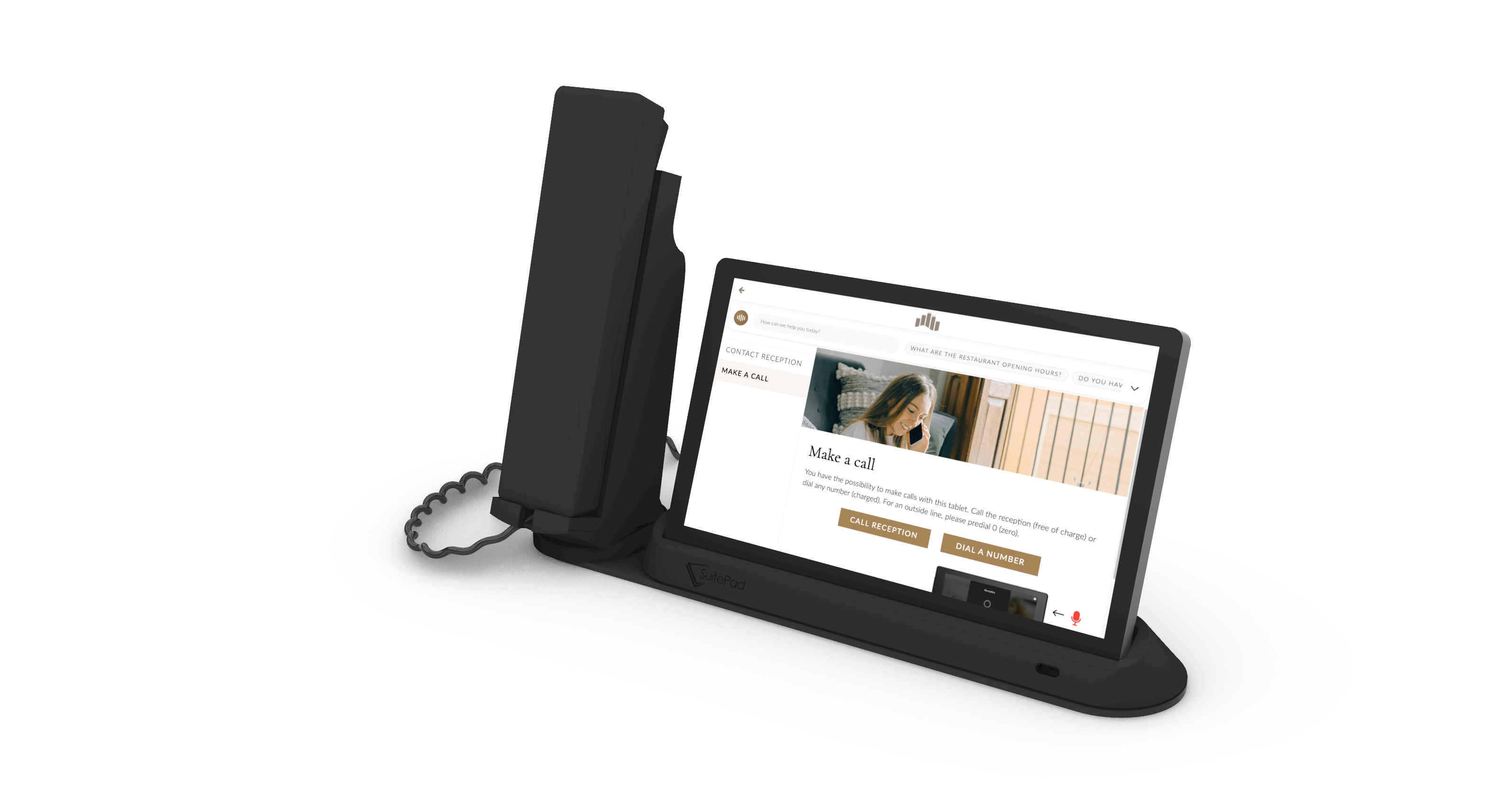 SuitePad Phone Dock make a call screen